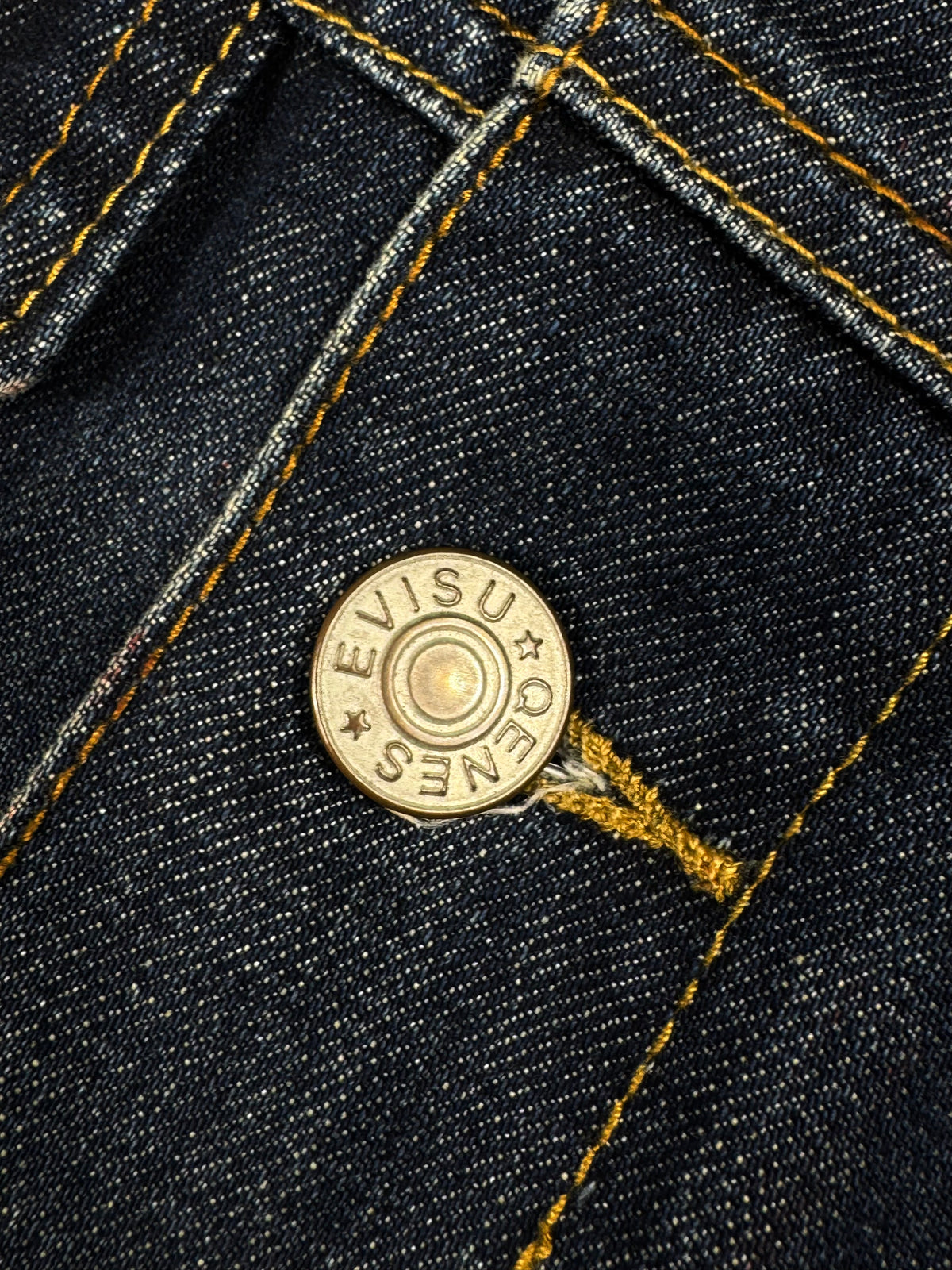 Evisu Denim Jacket Red Budda Logo