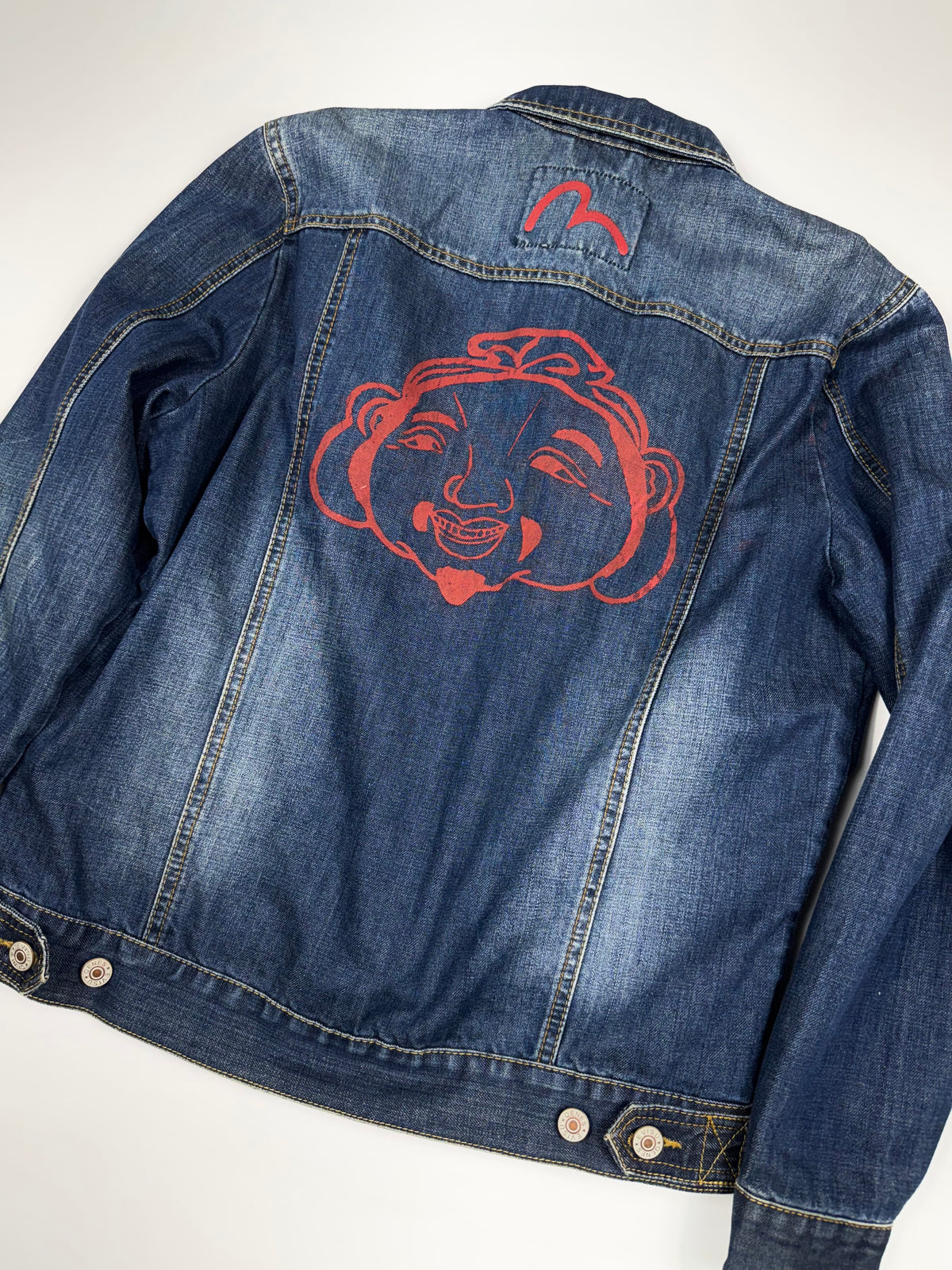 Evisu Denim Jacket Red Budda Logo