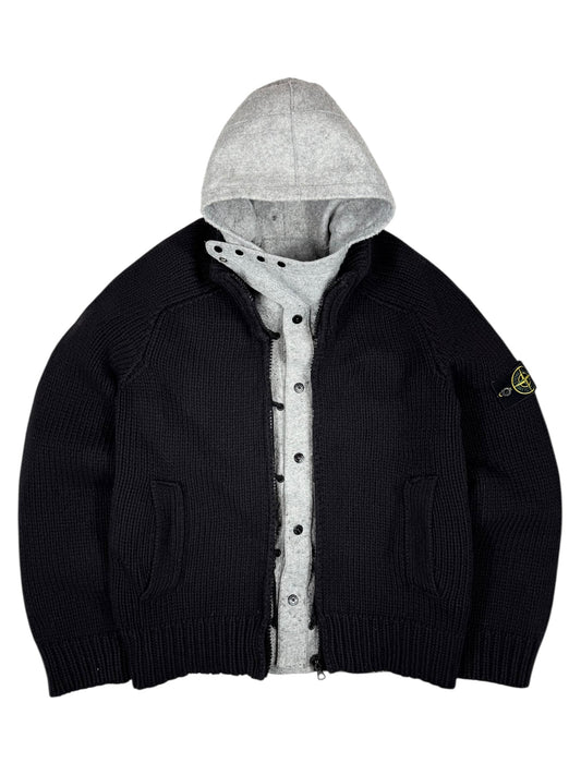 Stone Island Dual-Layer President Knit Kardigan (M)