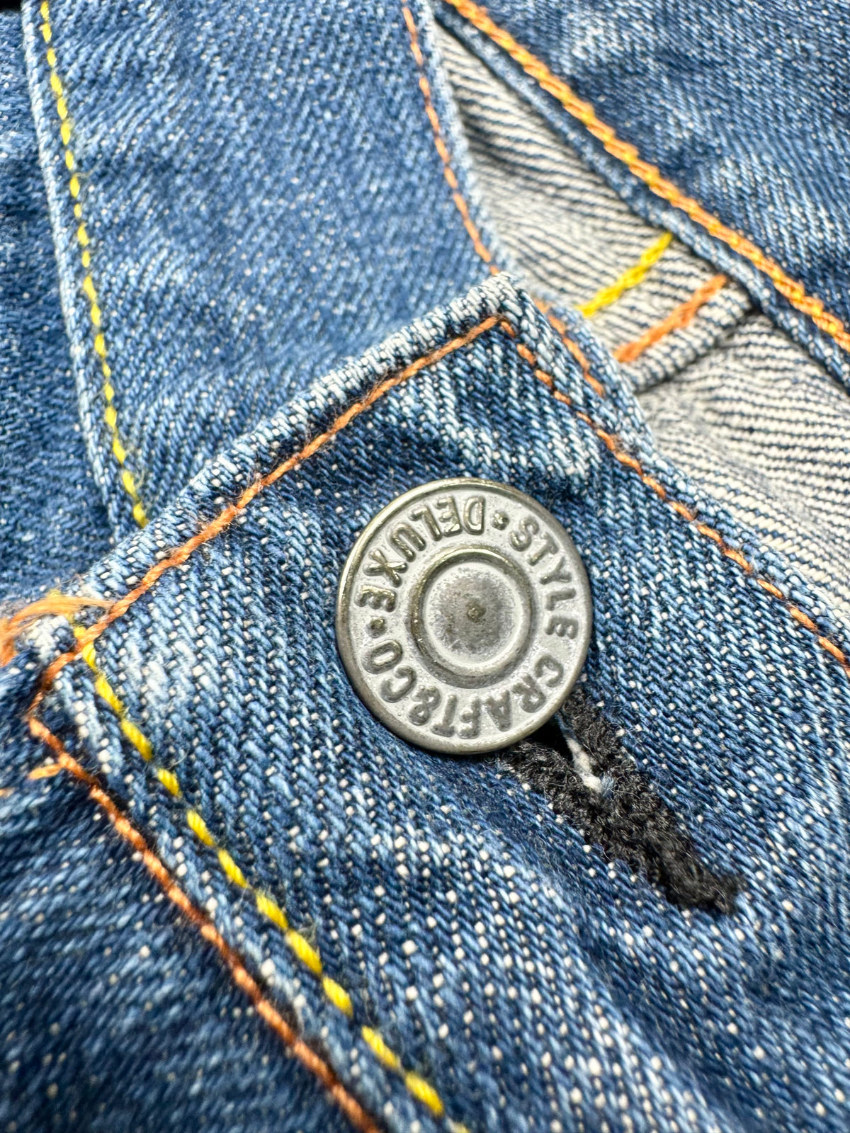 Evisu Vintage Selvedge Jeans White Hieroglyph Logo