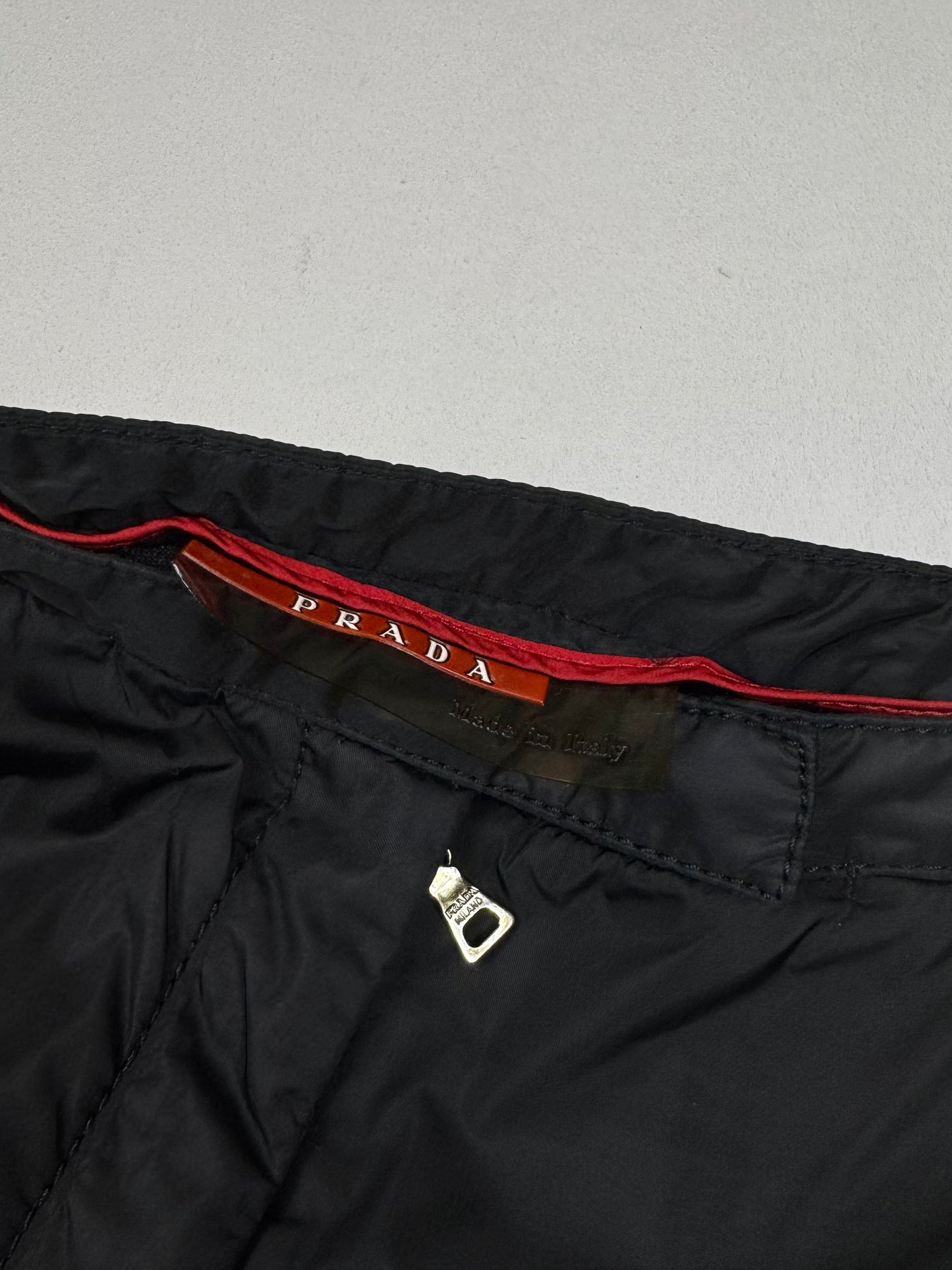 Prada Sport Nylon Red Tab Pantalone (M)