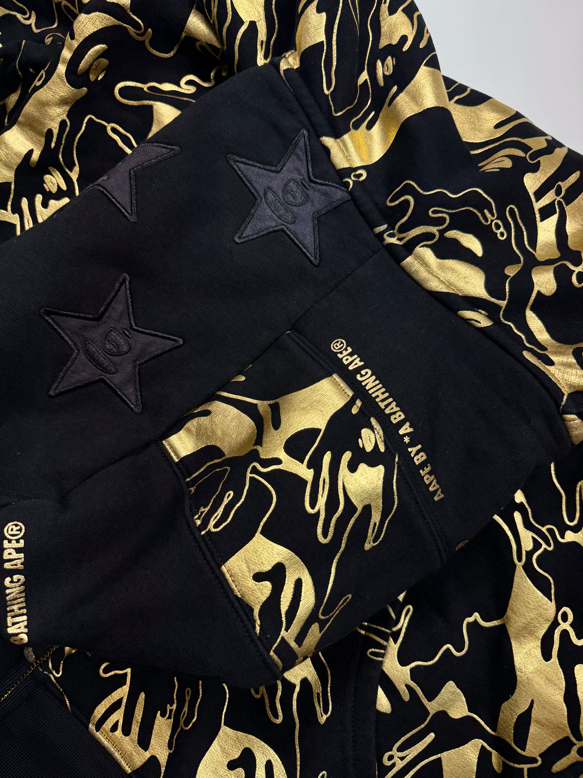 AAPE Zip Hoodie Black Gold