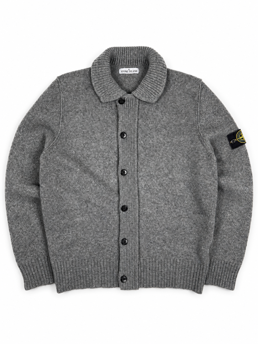Stone Island Wool Buttoned Knit Cardigan Grey AW10