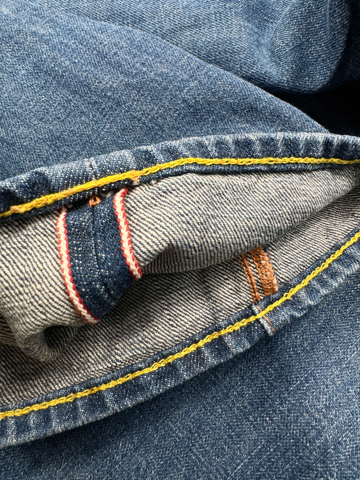 Evisu Vintage Selvedge Jeans White Hieroglyph Logo