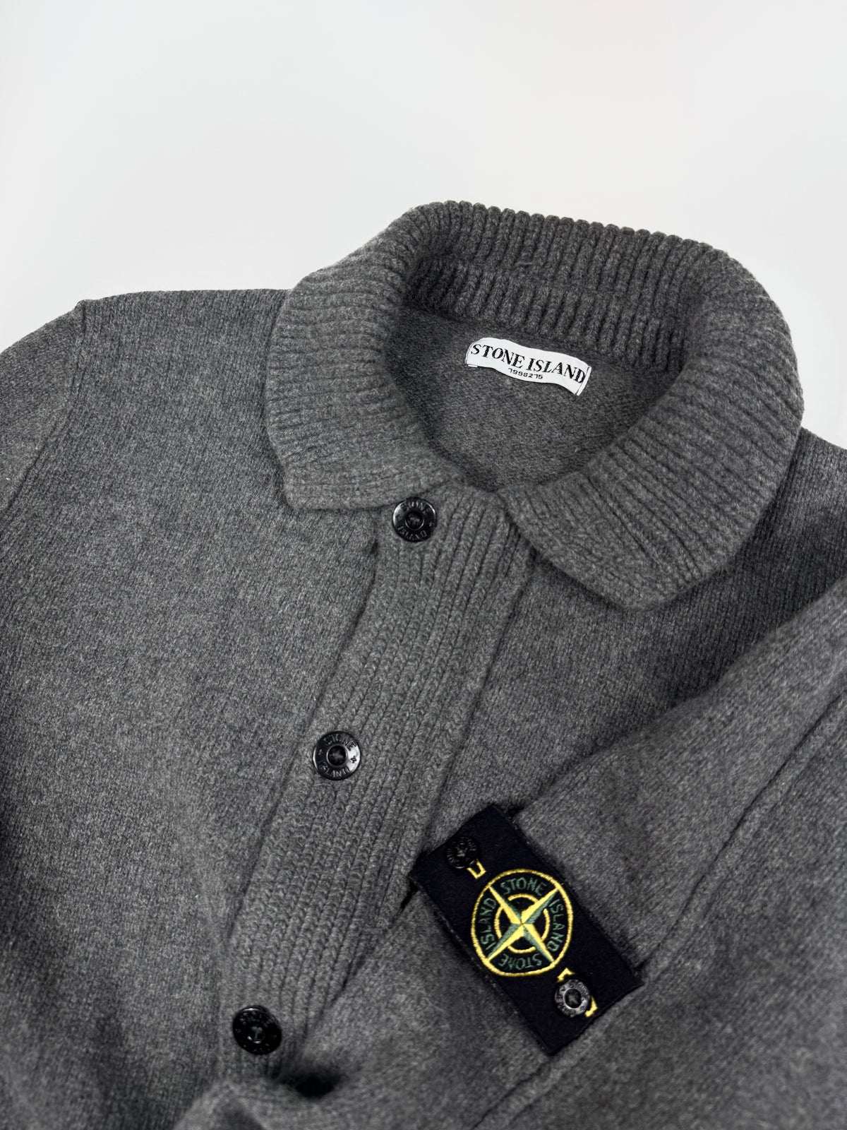 Stone Island Wool Buttoned Knit Cardigan Grey AW10