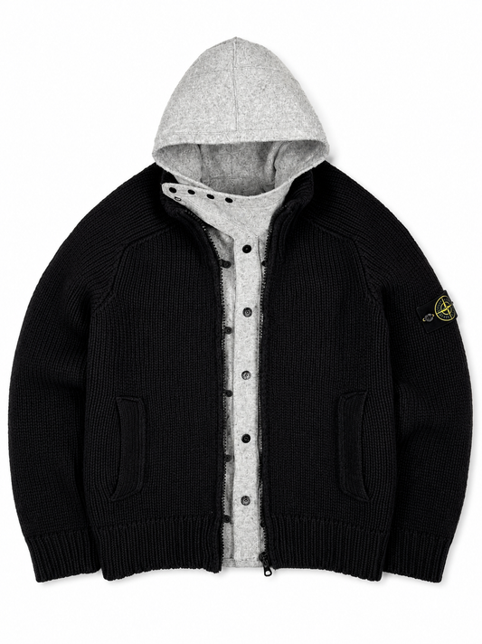 Stone Island Dual-Layer President Knit Kardigan (M)
