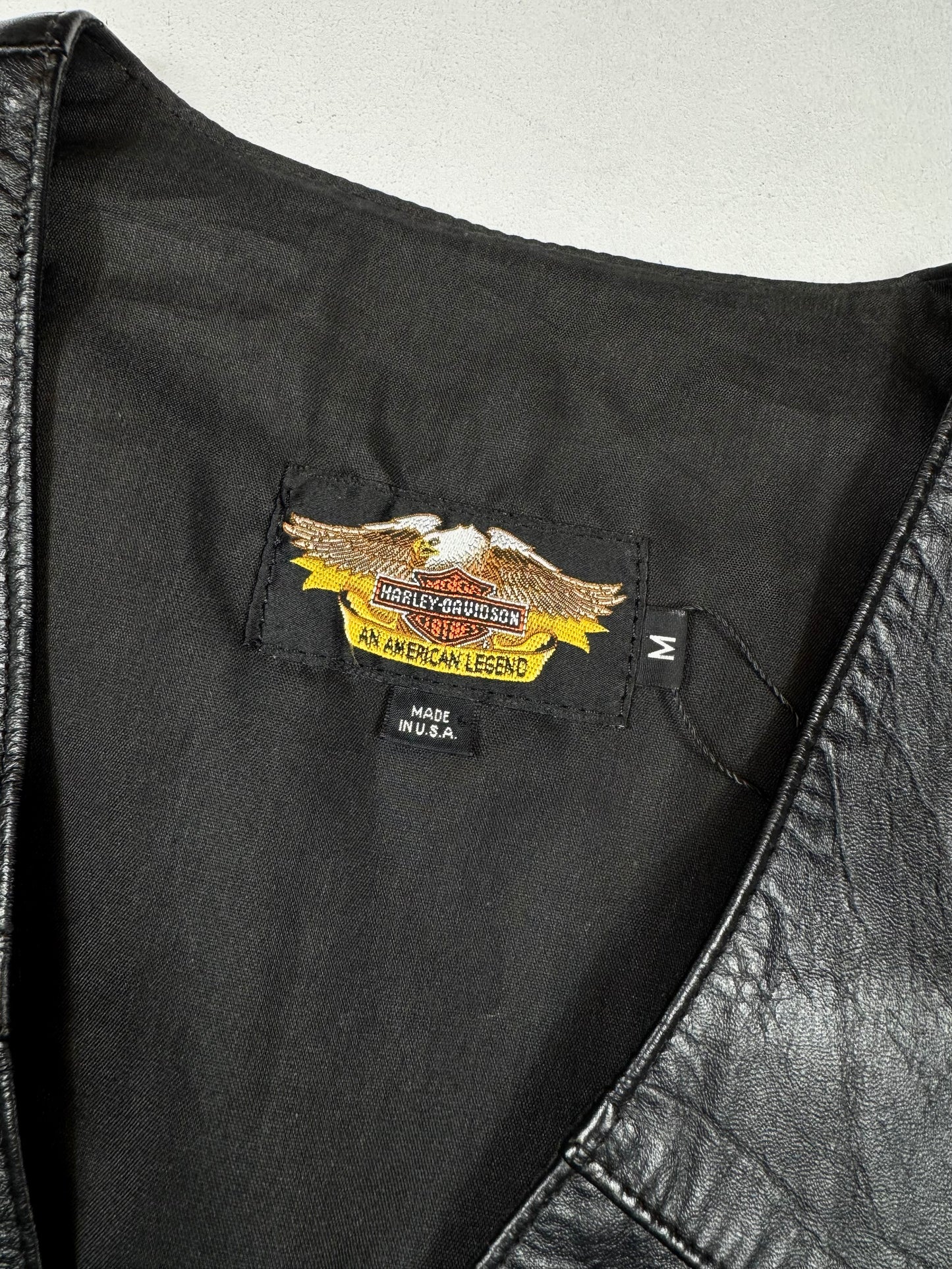 Harley Davidson Kožni Prsluk Vintage (M)