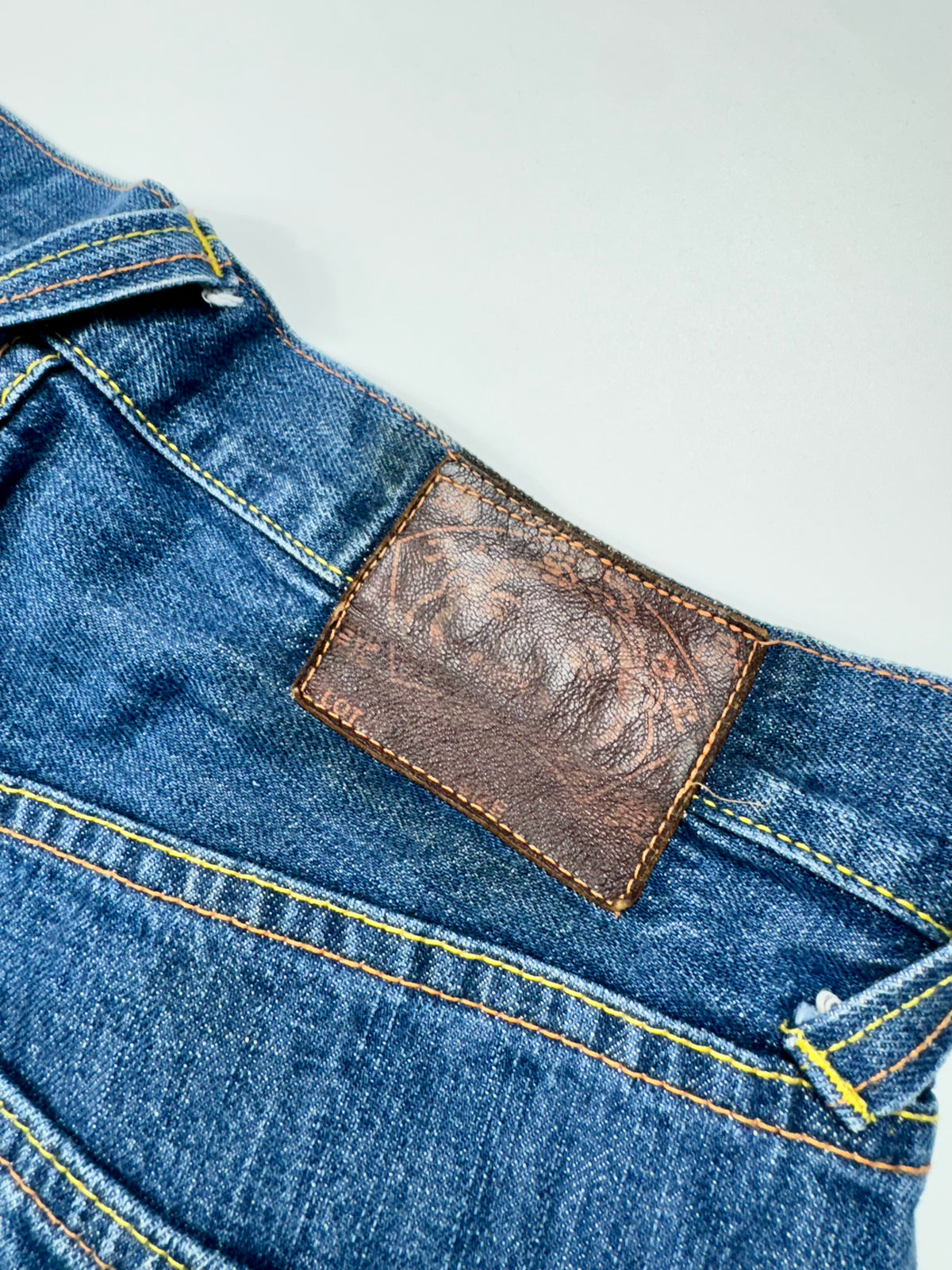 Evisu Vintage Selvedge Jeans White Hieroglyph Logo