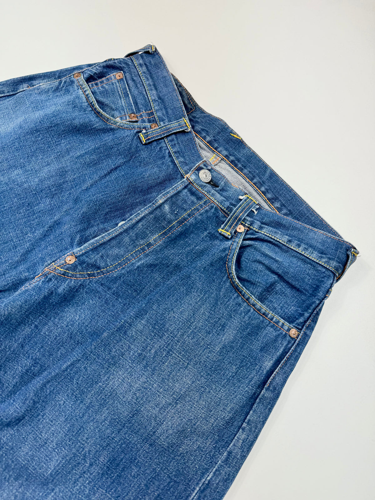 Evisu Vintage Selvedge Jeans White Hieroglyph Logo