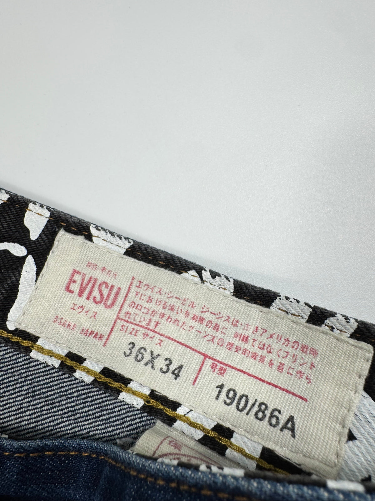Evisu Selvedge Jeans Zebra Logo