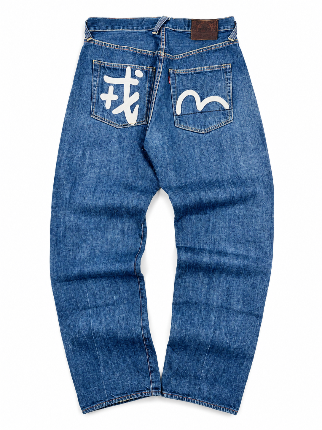 Evisu Vintage Selvedge Jeans White Hieroglyph Logo