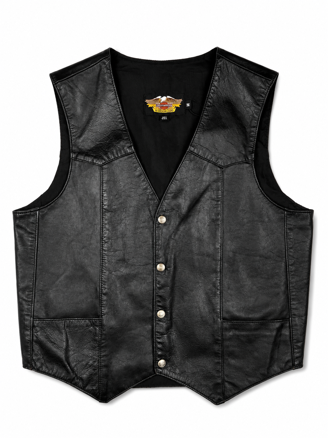 Harley Davidson Kožni Prsluk Vintage (M)
