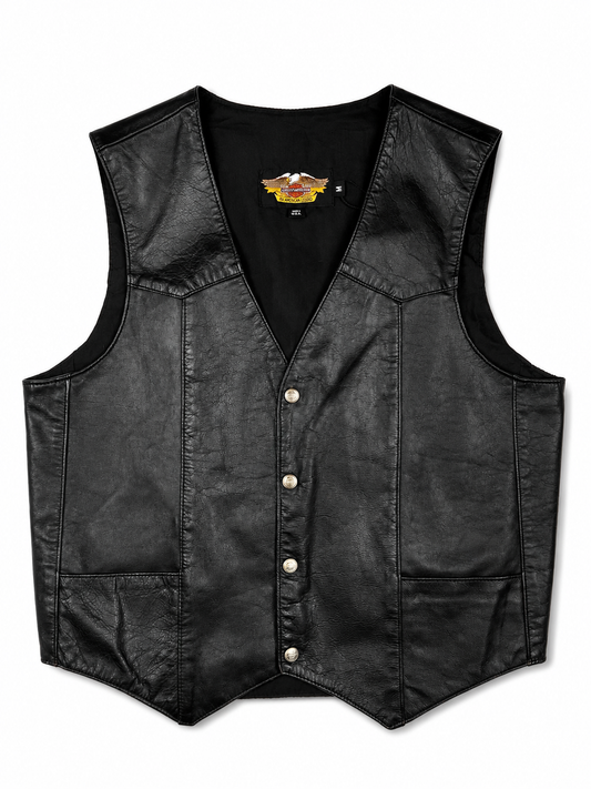 Harley Davidson Kožni Prsluk Vintage (M)