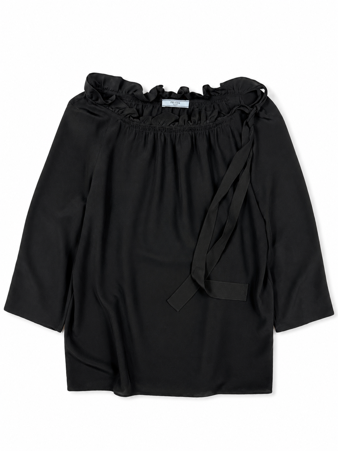 Prada Silk Ruffle Blouse (Lw)