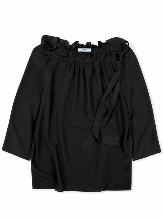 Prada Silk Ruffle Blouse (Lw)