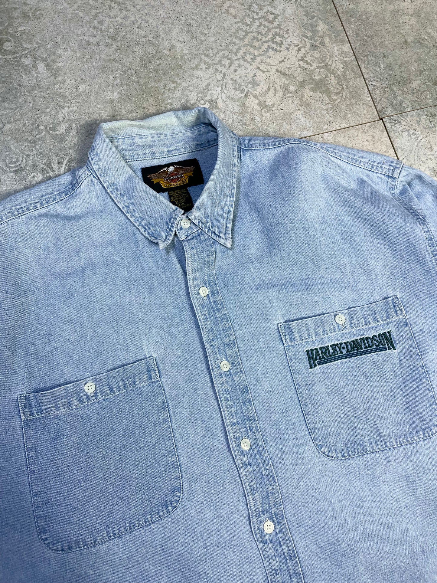 Harley Davidson Denim Košulja Vintage (XL)