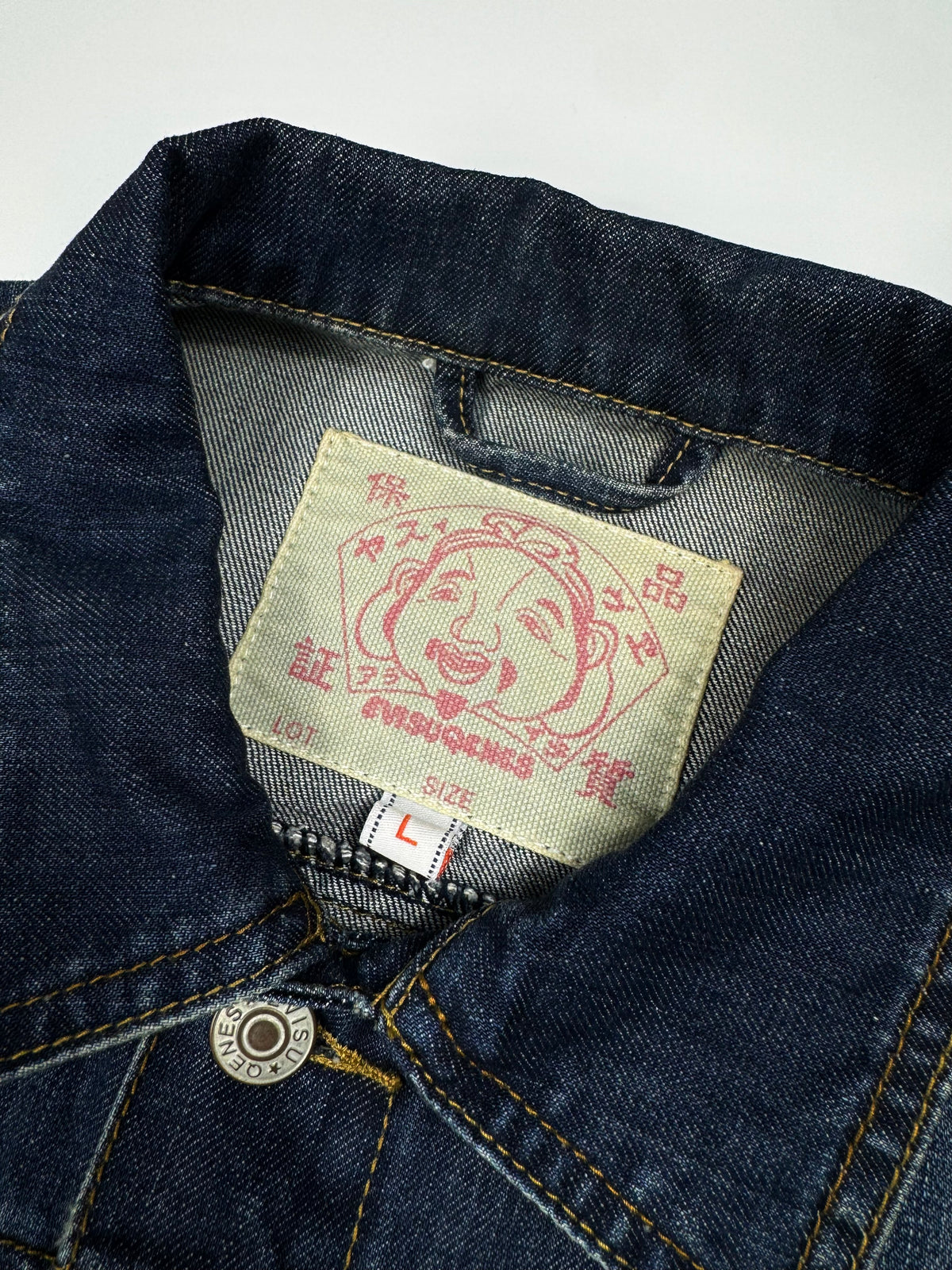 Evisu Denim Jacket Red Budda Logo